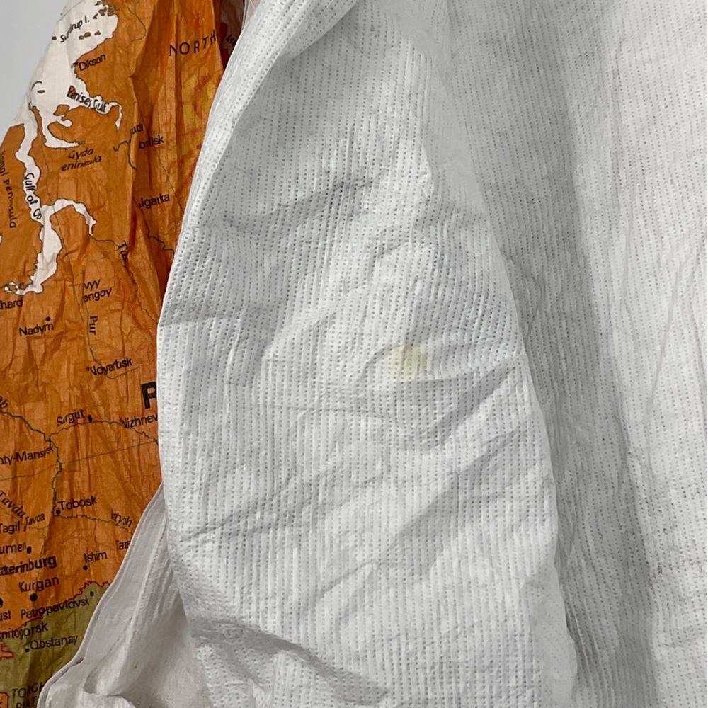 Tyvec RARE Y2K Vintage Leslie Jordan Map Jacket Collector’s Item Kurt Cobain L - Picture 15 of 16
